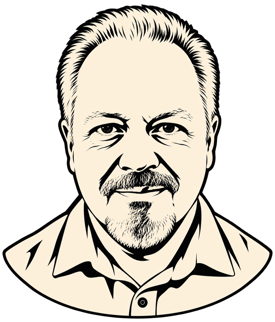 Stylised friendly portrait